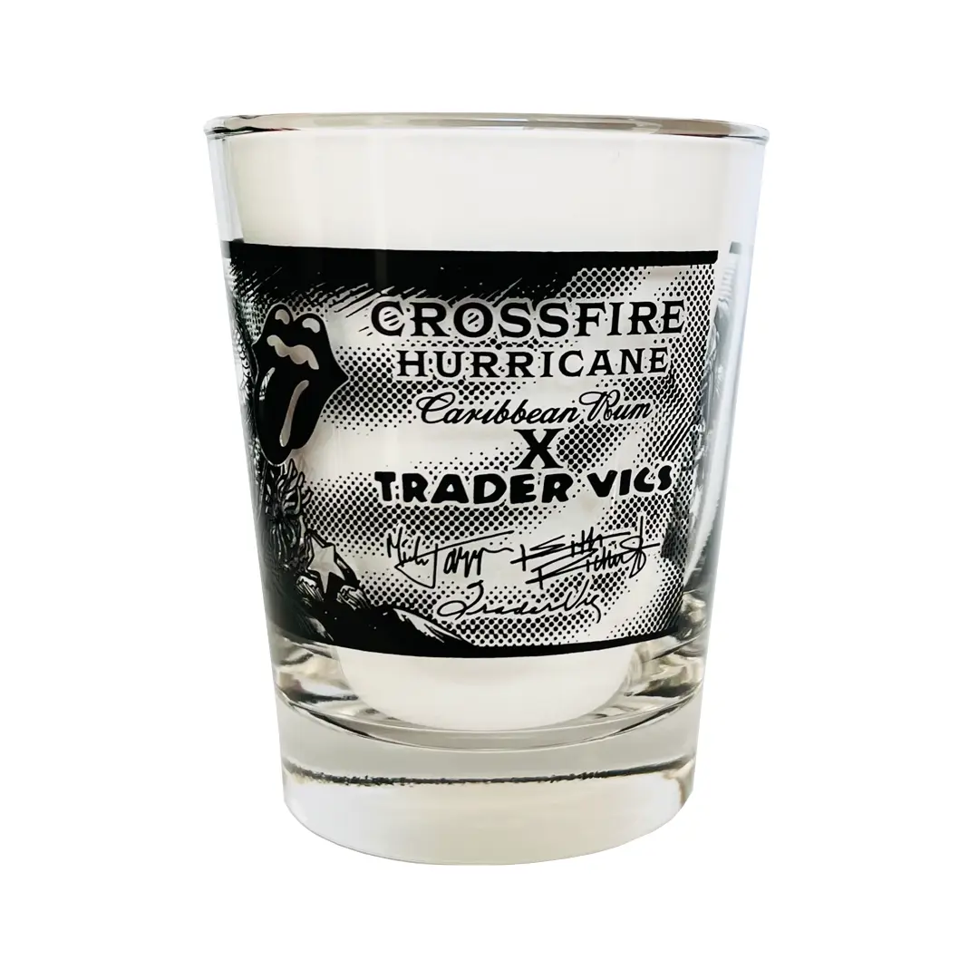 CROSSFIRE HURRICANE BY THE ROLLING STONES MAI TAI GLASS (2 COLORS AVAILABLE)