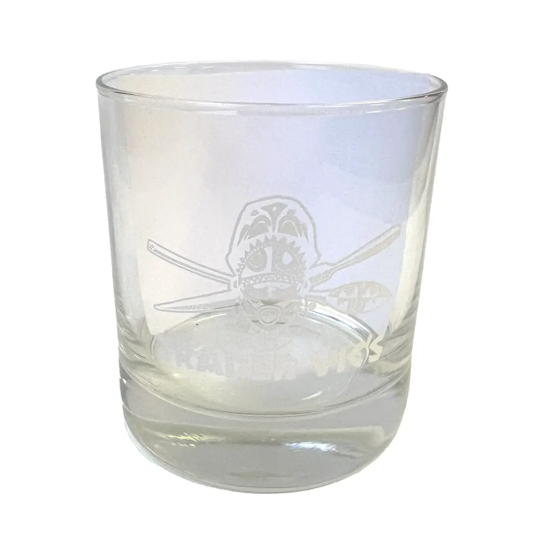 SHIELD AND OARS PRINTED ROCKS GLASS (WHOLESALE CASE OF 12)