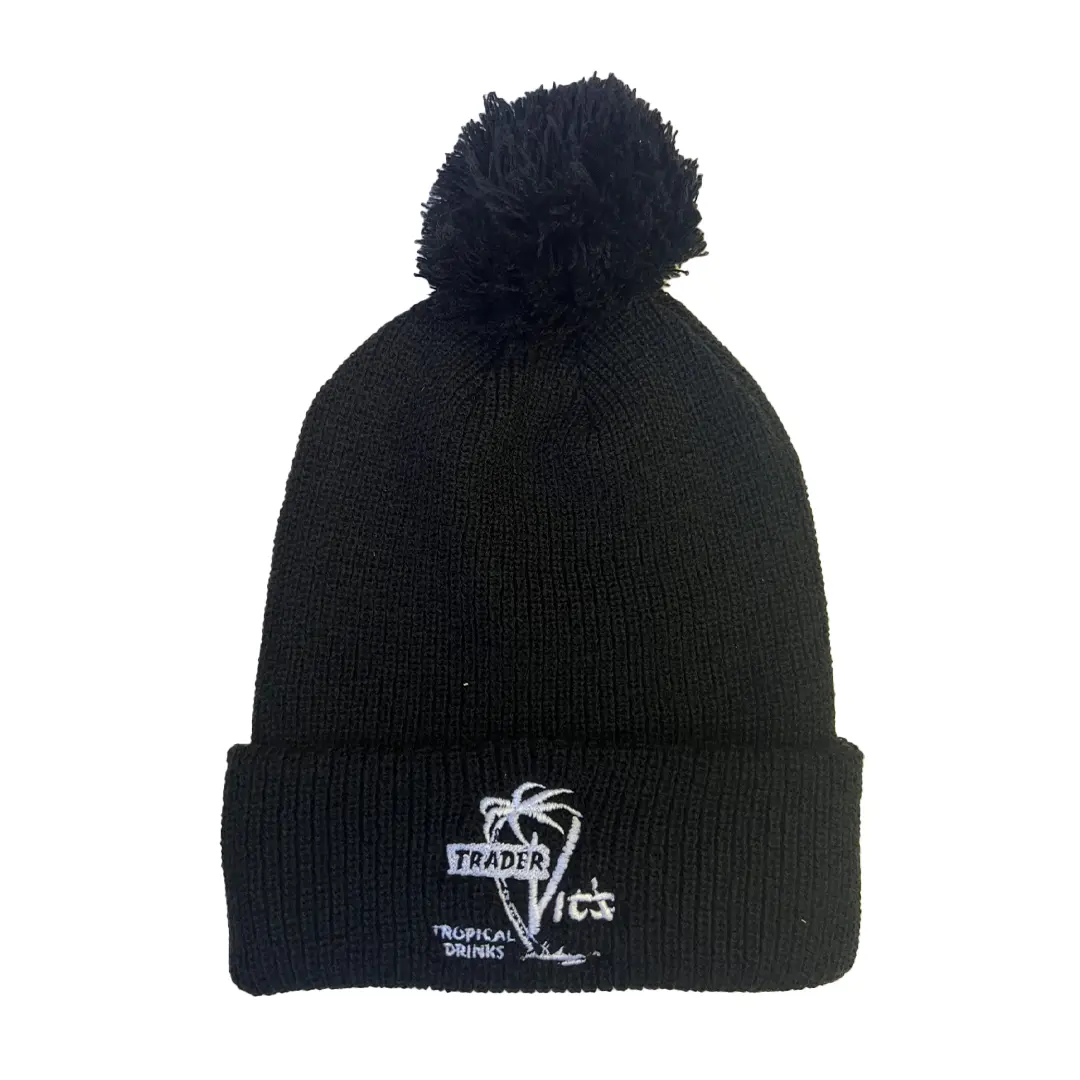 TROPICAL DRINKS BEANIE WITH POM - Image 2